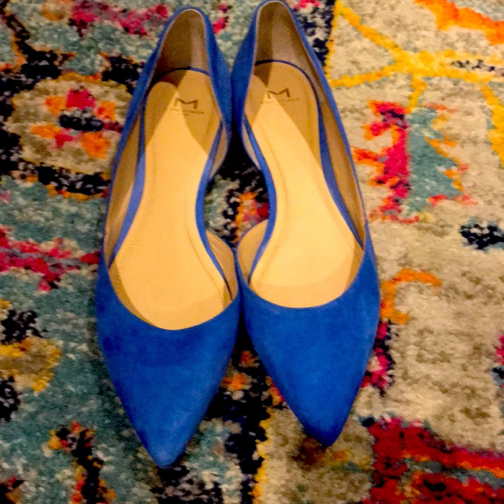 Marc fisher blue ballet flats size 10